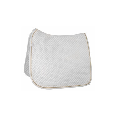 Manta de adiestramiento acolchada HKM Blanco / dorado