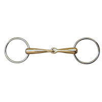 Bocado de 18 mm en maillechort anillos de acero inoxidable HKM Color indicativa