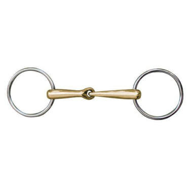 Mors Anatomic 16 mm maillechort anillos inox HKM Mors Anatomic 16 mm maillechort anillos inox HKM