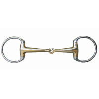 Bocado de oliva 16 mm maillechort y anillas de acero inoxidable HKM Color indicativa