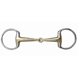 Bocado de oliva 16 mm maillechort y anillas de acero inoxidable HKM
