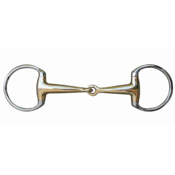 Mors de oliva de 18 mm de maillechort y anillas de acero inoxidable HKM Mors de oliva de 18 mm de maillechort y anillas de acero inoxidable HKM