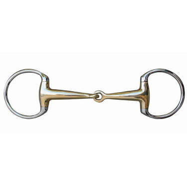 Mors de oliva de 18 mm de maillechort y anillas de acero inoxidable HKM Mors de oliva de 18 mm de maillechort y anillas de acero inoxidable HKM