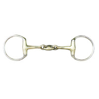 Mors de doble articulación de 16 mm en alpaca HKM Color indicativa