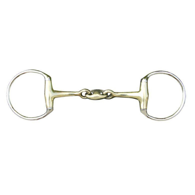 Mors de doble articulación de 16 mm en alpaca HKM