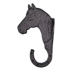 Soporte para brida cabeza de caballo en hierro forjado HKM