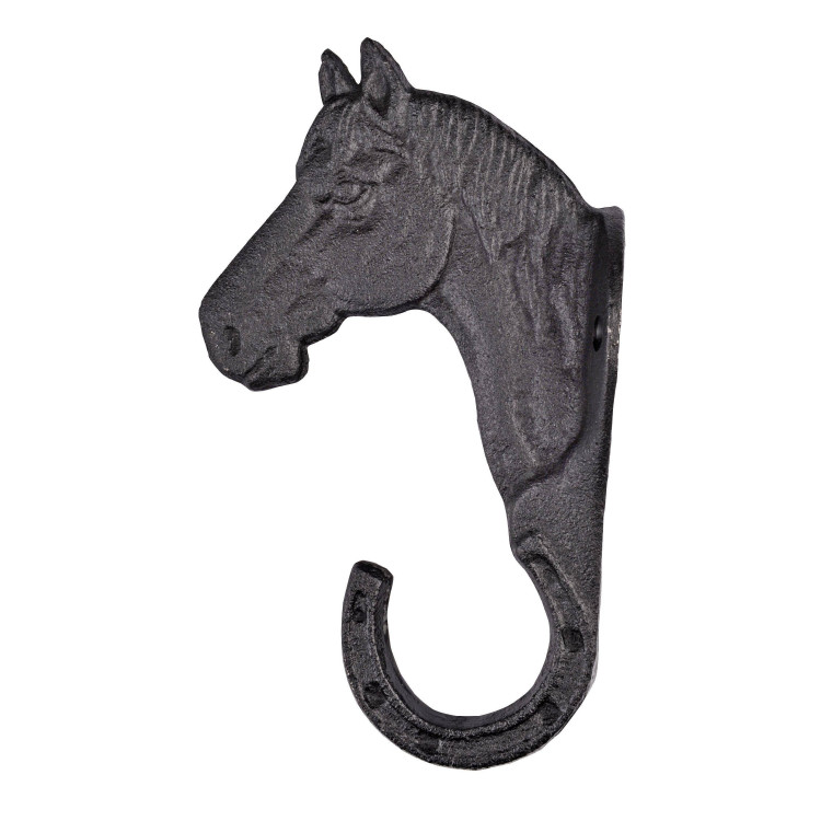 Soporte para brida cabeza de caballo en hierro forjado HKM