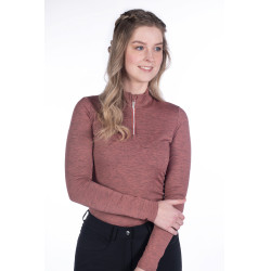 Camiseta funcional Rosewood Melange HKM Oxido Marrón