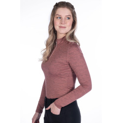 Camiseta funcional Rosewood Melange HKM Oxido Marrón