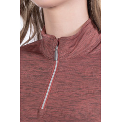 Camiseta funcional Rosewood Melange HKM Oxido Marrón