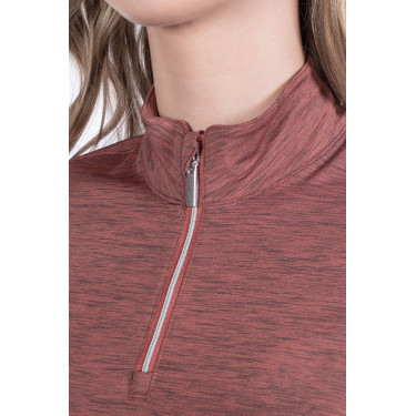 Camiseta funcional Rosewood Melange HKM Oxido Marrón