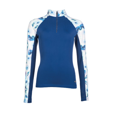 Camiseta funcional Essentials Flower HKM Azul real / azul claro