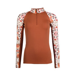 Camiseta funcional Essentials Flower HKM Marrón / cobre Naranja