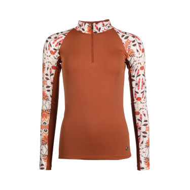 Camiseta funcional Essentials Flower HKM Marrón / cobre Naranja