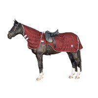 Cubierta antimoscas con cuello desmontable HKM Rojo oscuro Cubierta antimoscas con cuello desmontable HKM Rojo oscuro