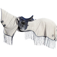 Manta antimoscas con flecos desmontable Stylec HKM Plateado / gris