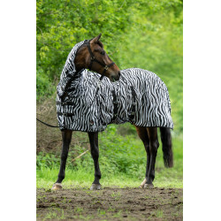 Manta y cubrecuello antimoscas Zebra HKM Manta y cubrecuello antimoscas Zebra HKM