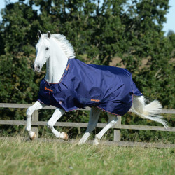 Couverture Bucas Therapy Turnout Light 50g Azúl marino / naranja Couverture Bucas Therapy Turnout Light 50g Azúl marino / naranja