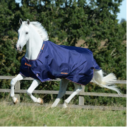 Couverture Bucas Therapy Turnout Light 50g Azúl marino / naranja Couverture Bucas Therapy Turnout Light 50g Azúl marino / naranja