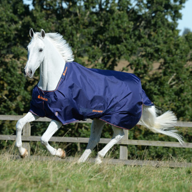 Couverture Bucas Therapy Turnout Light 50g Azúl marino / naranja Couverture Bucas Therapy Turnout Light 50g Azúl marino / naranja