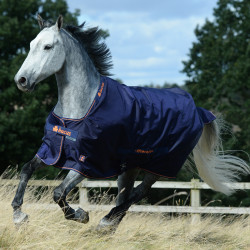 Couverture Bucas Therapy Turnout Light 50g Azúl marino / naranja Couverture Bucas Therapy Turnout Light 50g Azúl marino / naranja