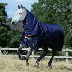 Couverture Bucas Therapy Turnout Light 50g Azúl marino / naranja Couverture Bucas Therapy Turnout Light 50g Azúl marino / naranja