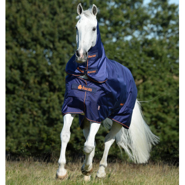Couverture Bucas Therapy Turnout Light 50g Azúl marino / naranja Couverture Bucas Therapy Turnout Light 50g Azúl marino / naranja
