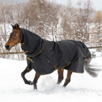 Couverture Bucas Irish Turnout Medium 300g Negro / dorado