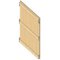 Kits de separación de madera para refugio de prado a 1 agua La Gee