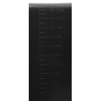 Cubo Hippotonic de bordes planos 20 litros Negro