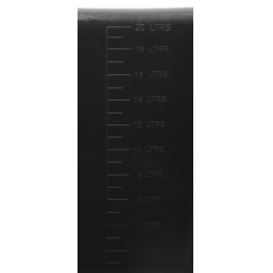 Cubo Hippotonic de bordes planos 20 litros Negro