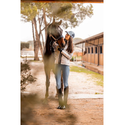 Chaqueta de equitación Cameron para mujer Horze Gris niebla del puerto