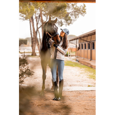 Chaqueta de equitación Cameron para mujer Horze Gris niebla del puerto