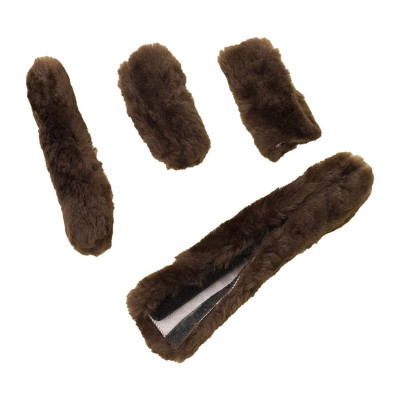 Conjunto de fundas para cabezada de campo Castaño
