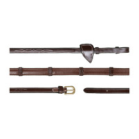 Riendas de Goma 1/2 con 7 Topes Dy'on D Collection Castaño Marr&amp;oacute;n