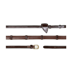 Riendas de Goma 1/2 con 7 Topes Dy'on D Collection Castaño Marrón