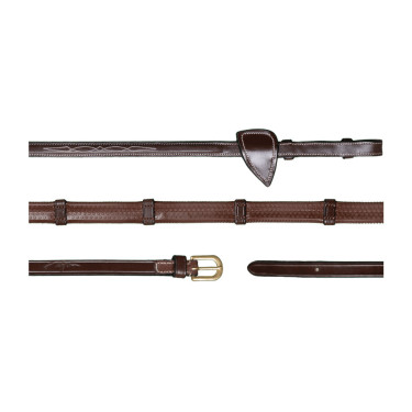 Riendas de Goma 1/2 con 7 Topes Dy'on D Collection Castaño Marr&amp;amp;amp;oacute;n