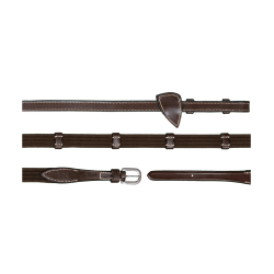 Riendas Tejido 5/8 Con 9 Topes Dy'on Working Castaño Marrón Riendas Tejido 5/8 Con 9 Topes Dy'on Working Castaño Marrón