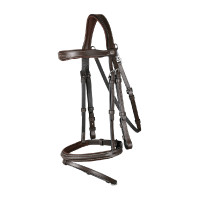 Brida Muserola Combinada Con Mosquetón Dy'on Working Castaño Marr&amp;oacute;n