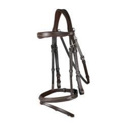 Brida Muserola Combinada Con Mosquetón Dy'on Working Castaño Marrón Brida Muserola Combinada Con Mosquetón Dy'on Working Castaño Marrón