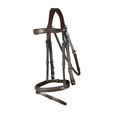 Brida Muserola Combinada Con Mosquetón Dy'on Working Castaño Marrón Brida Muserola Combinada Con Mosquetón Dy'on Working Castaño Marrón