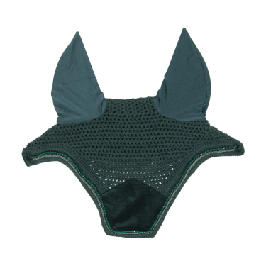 Bonete Wellington Terciopelo Perlas Kentucky Verde abeto