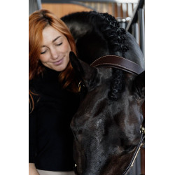 Cabezada para cabezada anatómica de cuero Kentucky Castaño Marrón