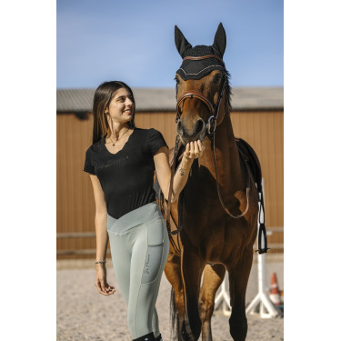 Camiseta EQUITHEME 'Réhane' Negro