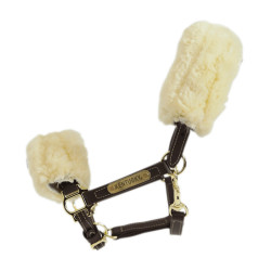 Cabezada de cordero de cuero Kentucky Castaño Marr&amp;amp;oacute;n