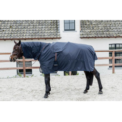 Impermeable para caballo Hurricane con orificios para estribos Kentucky Marino Azul marino