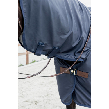 Impermeable para caballo Hurricane con orificios para estribos Kentucky Marino Azul marino