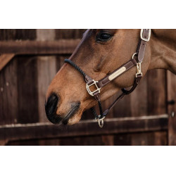 Cabezada de cuerda de cuero Kentucky Castaño Marrón Cabezada de cuerda de cuero Kentucky Castaño Marrón
