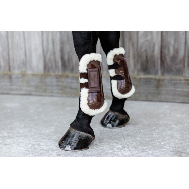 Guarnición de Velcro borreguillo vegano Kentucky Castaño Marrón