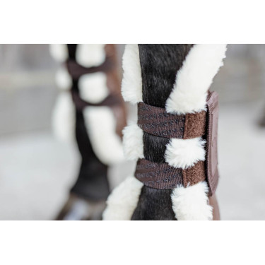 Guarnición de Velcro borreguillo vegano Kentucky Castaño Marrón